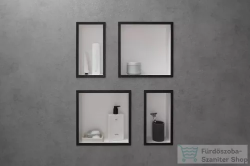 Hansgrohe XTRASTORIS INDIVIDUAL 300/150/100 falfülke fehér,design kerettel, matt fekete 56096670