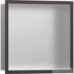   Hansgrohe XTRASTORIS INDIVIDUAL 300/300/100 falfülke szálcsiszolt rozsdamentes acél,design kerettel, szálcsiszolt fekete/króm 56097340