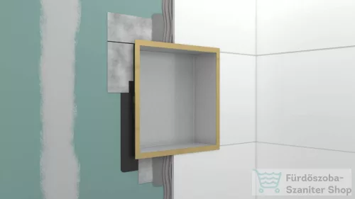 Hansgrohe XTRASTORIS INDIVIDUAL 300/300/100 falfülke szálcsiszolt rozsdamentes acél,design kerettel, matt fehér 56097700