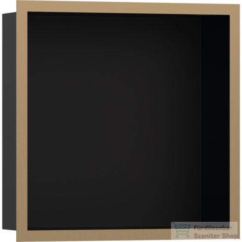 Hansgrohe XTRASTORIS INDIVIDUAL 300/300/100 falfülke matt fekete,design kerettel, szálcsiszolt bronz 56098140