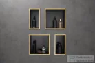 Hansgrohe XTRASTORIS INDIVIDUAL 300/300/100 falfülke matt fekete,design kerettel, polírozott arany hatású 56098990