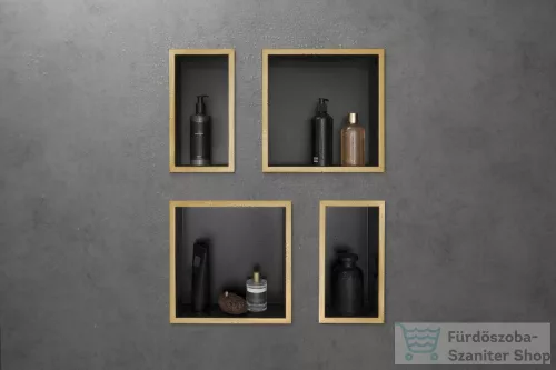 Hansgrohe XTRASTORIS INDIVIDUAL 300/300/100 falfülke matt fekete,design kerettel, polírozott arany hatású 56098990