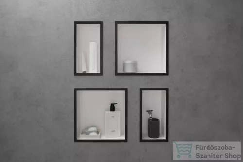 Hansgrohe XTRASTORIS INDIVIDUAL 300/300/100 falfülke fehér,design kerettel, szálcsiszolt fekete/króm 56099340