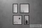 Hansgrohe XTRASTORIS INDIVIDUAL 300/300/100 falfülke fehér,design kerettel, matt fekete 56099670