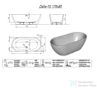 Kolpa San DALIA-FS 170x80 cm térbenálló kád , fekete-fehér 561760