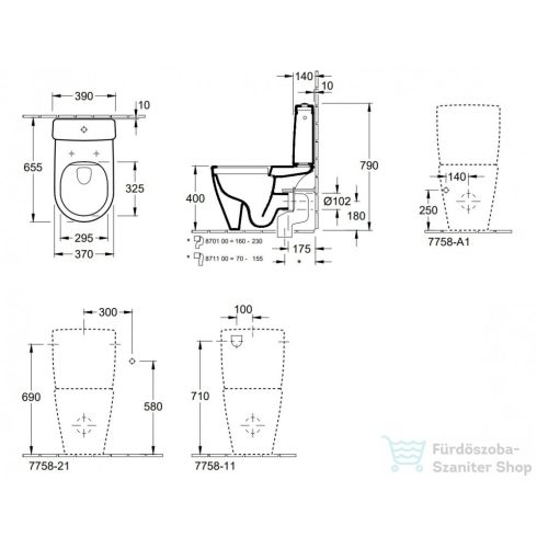 Villeroy & Boch Avento monoblokkos wc 5644 R0 01 ( 5644R001 )