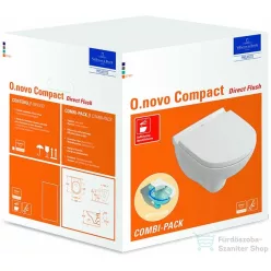   Villeroy & Boch O.Novo kompakt rimless fali wc Kombipack Soft close ülőkével, CeramicPlus bevonattal 5688 HR R1 ( 5688HRR1 )