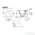 Villeroy & Boch Architectura Rimless álló wc CeramicPlus bevonattal 5690 R0 R1 ( 5690R0R1 )