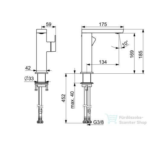 Hansa Hansastela Eco mosdó csaptelep leeresztő nélkül,króm 57142273