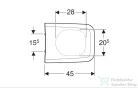 Geberit iCon Square duroplast WC ülőke 571900000