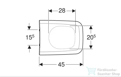Geberit iCon Square duroplast WC ülőke 571900000