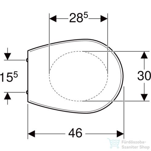 Geberit Renova alsó rögzítésű WC-ülőke,fehér 572165000