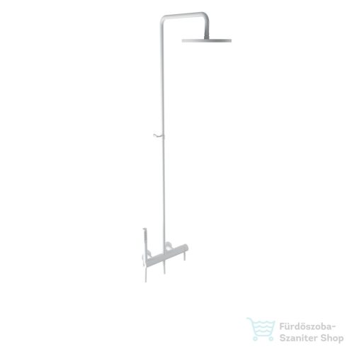 Bugnatese KLINE zuhanyrendszer 22,5 cm-es esőztetővel és zuhanyszettel,matt fehér 5742CBI