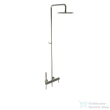   Bugnatese KLINE zuhanyrendszer 22,5 cm-es esőztetővel és zuhanyszettel,szálcsiszolt nikkel 5742CNS