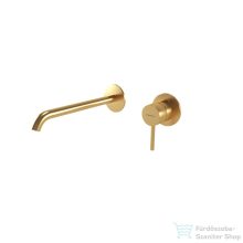   Bugnatese Kline falsík alatti mosdócsaptelep 22 cm-es kifolyóval,belső egységgel,leeresztő nélkül,szálcsiszolt arany 5746OS