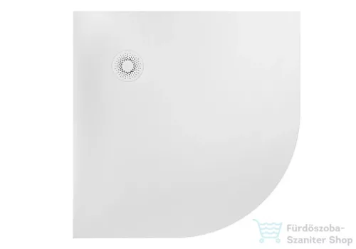 Kolpa San HOPP R 90x90 cm-es negyedköríves öntött márvány zuhanytálca, szifon nélkül, fehér 575380