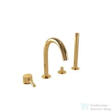   Bugnatese Kline 4 üléses kádtöltő csaptelep zuhanyszettel,arany 5755DO