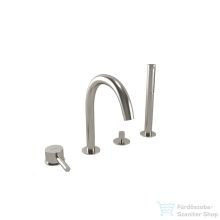   Bugnatese Kline 4 üléses kádtöltő csaptelep zuhanyszettel,szálcsiszolt nikkel 5755NS