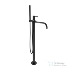   Bugnatese Kline szabadon álló kádtöltő csaptelep alaptesttel és zuhanyszettel,matt fekete 5760NE