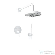   Bugnatese Kline falsík alatti komplett zuhanyrendszer 22,5 cm-es esőztetővel,belső egységgel,zuhanyszettel,matt fehér 5774BI