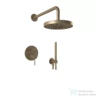 Bugnatese Kline falsík alatti komplett zuhanyrendszer 22,5 cm-es esőztetővel,belső egységgel,zuhanyszettel,matt bronz 5774BO