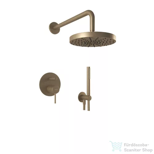 Bugnatese Kline falsík alatti komplett zuhanyrendszer 22,5 cm-es esőztetővel,belső egységgel,zuhanyszettel,matt bronz 5774BO