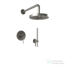   Bugnatese Kline falsík alatti komplett zuhanyrendszer 22,5 cm-es esőztetővel,belső egységgel,zuhanyszettel,szálcsiszolt nikkel 5774NS