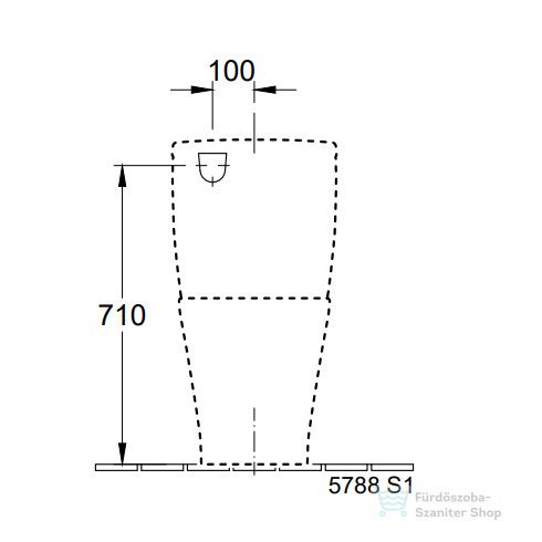 Villeroy & Boch O.Novo öblítőtartály monoblokk wc-hez 5788 S1 01 ( 5788S101 )