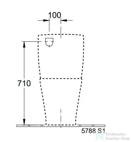 Villeroy & Boch O.Novo öblítőtartály monoblokk wc-hez 5788 S1 01 ( 5788S101 )