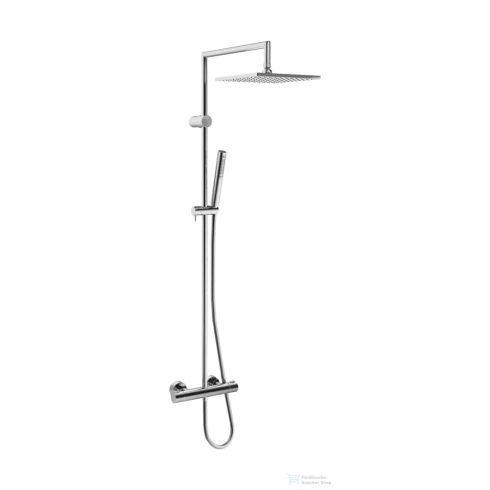 Hansa Hansaprisma termosztátos zuhanyrendszer 25x25 cm-es esőztetővel és zuhanyszettel,króm 58099113