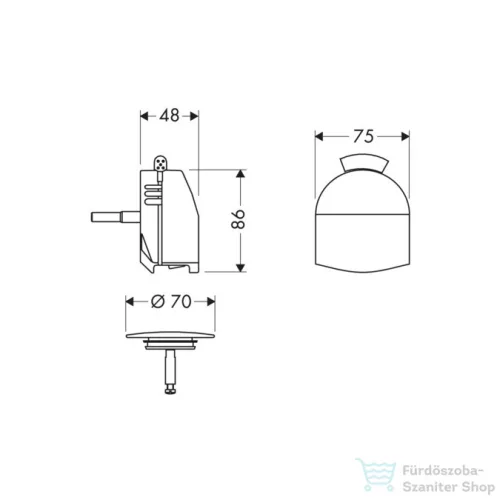 Hansgrohe EXAFILL PLUS kádtöltő le-és túlfolyó színkészlet, króm 58128000