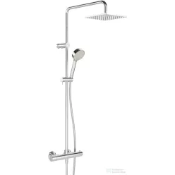  Hansa Hansaunita termosztátos zuhanyrendszer 20x20 cm-es szögletes esőztetővel és zuhanyszettel,króm 58149113