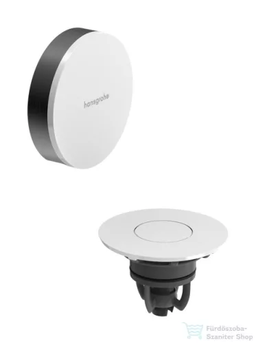 Hansgrohe FLEXAPLUS push-open színkészlet kád le-és túlfolyóhoz, fényes fehér/szálcsiszolt fekete króm 58187340