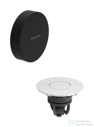 Hansgrohe FLEXAPLUS push-open színkészlet kád le-és túlfolyóhoz, fényes fehér/matt fekete 58187670