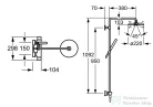 Hansa Hansatempra Style termosztátos zuhanyrendszer 22 cm-es esőztetővel és zuhanyszettel,króm 58429103