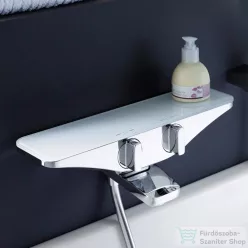   Hansa Emotion termosztátos kádöltő csaptelep zuhanyszett nélkül,króm/fehér 5864217182