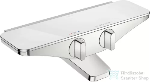 Hansa Emotion termosztátos kádöltő csaptelep zuhanyszett nélkül,króm/fehér 5864217182