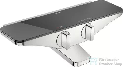 Hansa Emotion termosztátos kádöltő csaptelep zuhanyszett nélkül,króm/szürke 5864217184