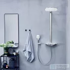 Hansa Hansaemotion Wellfit termosztátos,Bluetooth-os 6V zuhanyrendszer,króm/fehér 5865017282