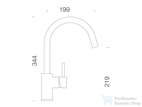 Schock PLUTOS konyhai csaptelep, króm 589000CHR