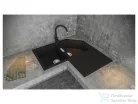 Schock PLUTOS konyhai csaptelep Cristalite Nero, gránithatású, fekete 589000NERO