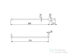 Kludi VELA R 80 cm-es fali törölközőtartó, matt fehér 5896153
