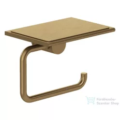   Kludi VELA R polcos WC-papír tartó, szálcsiszolt bronz 58971N1