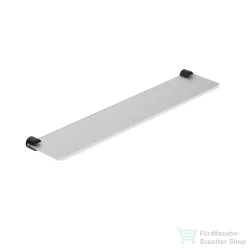   Kludi VELA R 60x12 cm-es üvegpolc, üveg/matt fekete 5897339