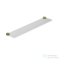   Kludi VELA R 60x12 cm-es üvegpolc, üveg/szálcsiszolt arany 58973N0