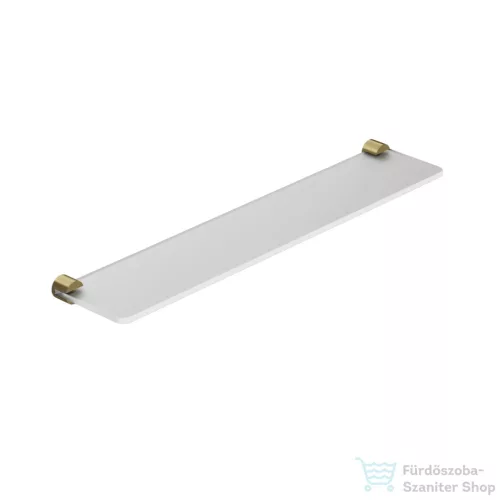 Kludi VELA R 60x12 cm-es üvegpolc, üveg/szálcsiszolt arany 58973N0
