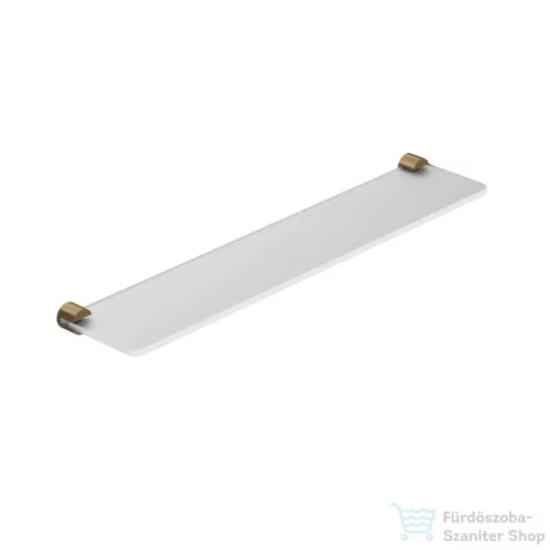 Kludi VELA R 60x12 cm-es üvegpolc, üveg/szálcsiszolt bronz 58973N1