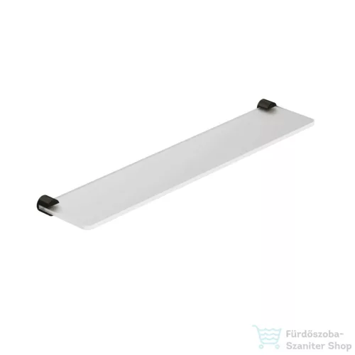 Kludi VELA R 60x12 cm-es üvegpolc, üveg/szálcsiszolt gunmetal 58973N2