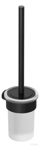 Kludi VELA R fali WC kefe, üveg tartóval, matt fekete 5897439