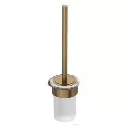   Kludi VELA R fali WC kefe, üveg tartóval, szálcsiszolt bronz 58974N1
